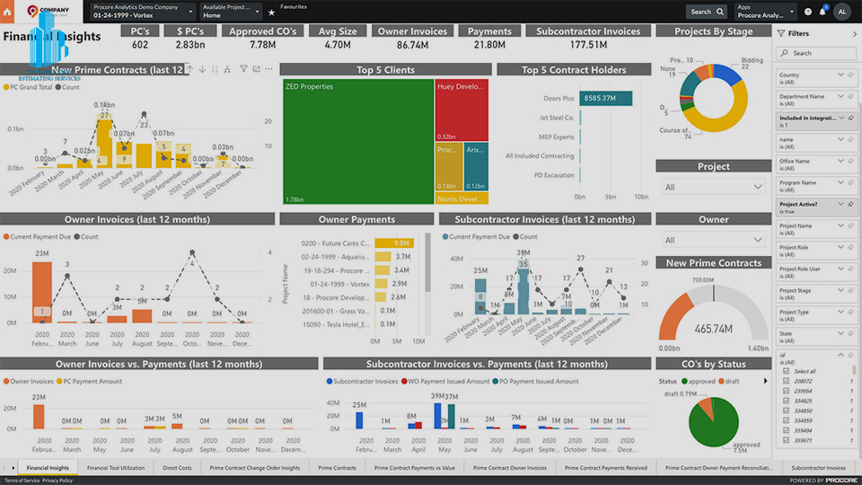 procore construction management software