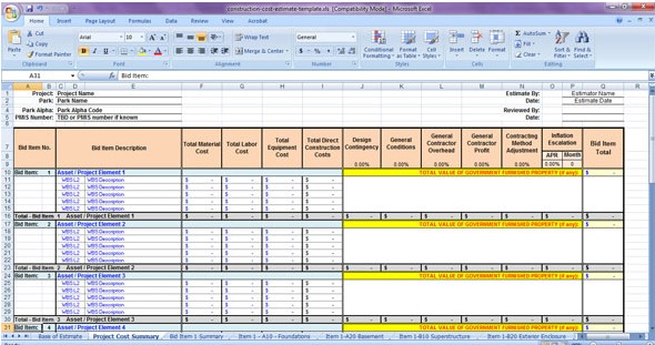 cost estimation nyc